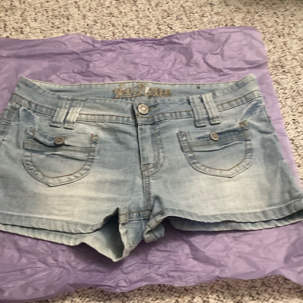Wallflower light blue denim shorts with stretch to them.   Like new.